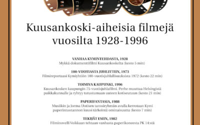 Klubin tiedote 12/2021 – Kuusankoski 100 elokuvamatinea